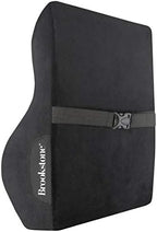 Brookstone BK1172 - Luxurious Back Support Pillow for Office Chairs and Cars, Lumbar Cushion with Premium Grade Memory Foam with Cooling Gel, Soft Plush Cover - Image 4