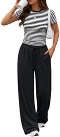 Trendy Queen Women's 2 Piece Matching Summer Lounge Set with Pockets by TrendyQueen
