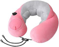 QUQUQ Travel Neck Pillow for Sleeping Inflatable U-Shaped Foldable Office Travel Neck Support Pillow Comfortable(Pink) by Unknown