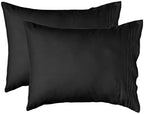 Elegant Comfort 4-Piece Solid Smart Sheet Set-Deep Pocket Fitted Sheet with Side Storage Pockets-Silky Soft 1500 Thread Count Egyptian Quality Microfiber, Wrinkle and Fade Resistant, Twin XL, Black - Image 5