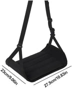 Foot Hammock for Plane Travel 2pcs Lightweight Plane Footrest Hammock - Support Plate, Portable Long Travel(Black) - Image 2