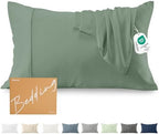 GOKOTTA Pillow Cases Queen Size Set of 2, Cooling Pillowcases for Hot Sleepers, 100% Rayon Derived from Bamboo Envelope Soft Pillowcases (Green) by GOKOTTA