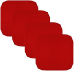 FLYMEI Patio Cushion Covers 20x20x2, Red, 4Packs by FLYMEI