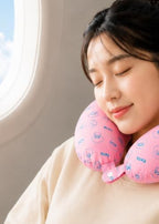 LINE FRIENDS Official BT21 Baby Tatton Reversible Neck Pillow - TATA, 2-Side Travel Neck Pillow Cushion for Airplane, Road Trip Essentials, Kpop Merch, Gift for Girls and Kpop Fans, 1 Count - Image 3