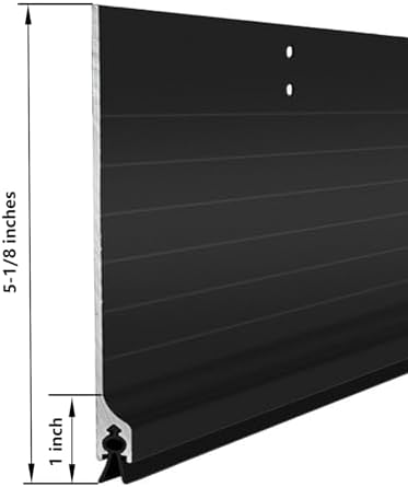 Door Metal Draft Stopper 5x36 inches Aluminum Mouse Blocker Black - Image 2
