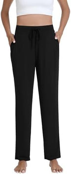 WiWi Pajama Pants for Women Viscose from Bamboo Super Soft Wide Leg Cooling Sweatpants Drawstring Bottoms Sleep Pj Pant S-XXL - Image 2
