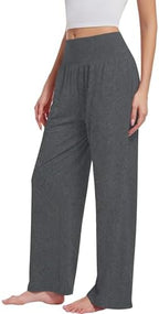 Kivdol 3PACK Women's Casual Loose Wide Leg Cozy Pants Yoga High Waisted Sweatpants Comfy Lounge Pants with Pants with Pockets - Image 2