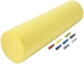 Round Neck & Lumbar Support Bolster Pillow, High-Density Foam Cylindrical Pillow with Removable Washable Cover for Head Back Neck Leg & Body Support(Yellow,5x24in/12x60cm) by Unknown