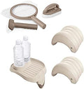 Intex PureSpa Maintenance Cleaning Accessory Kit and Cup Holder with Storage Tray Attachment and Inflatable Removable Headrest Pillows, (2 Pack) by Unknown