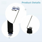 Guitar Rest with Leather Strap & Suction Cups, Adjustable Foldable Guitar Footstool for Classical & Acoustic Guitars - Image 2