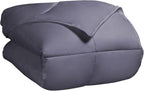 SUPERIOR All Season Down Alternative Comforter, Full/Queen, Silver by SUPERIOR