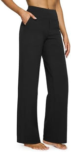 G4Free Yoga Pants for Women Wide Leg Pants with Pockets High Waisted by G4Free