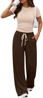 Trendy Queen Women's 2 Piece Matching Summer Lounge Set with Pockets by TrendyQueen