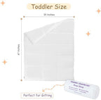 ZPECC Toddler Down Alternative Comforter, 39" x 47", White Stripe - Image 2