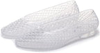 Jelly Flats for Women Jelly Sandals Low Heel Jellies Shoes Clear Pumps by KysBloes