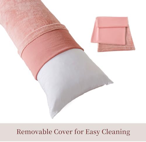WhatsBedding Memory Foam Body Pillow with Cover, Long Bed Pillow for Adults - Image 5