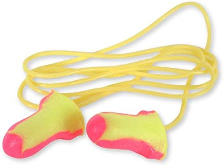 Howard Leight LL-30 Laser Lite Disposable Foam Corded Earplugs, Polyurethane Foam, One Size, Pink/Yellow (Pack of 100) by HowardLeightShootingSports