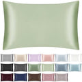 100% Mulberry Silk Toddler/Travel Pillowcase, Mint Green, 13"x18" by SILKTALE