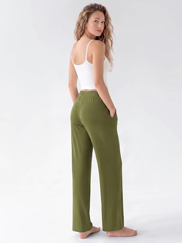 ODODOS Women's Lounge Pants with Pockets Drawstring Lightweight Loose Comfy Casual Pajama Pants-28/30" Inseam - Image 2