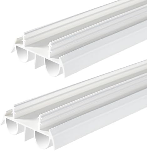 2 Pcs 36" White Double Bubble Kerf Door Sweep by SelNatural