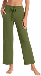 WiWi Pajama Pants for Women Viscose from Bamboo Super Soft Wide Leg Cooling Sweatpants Drawstring Bottoms Sleep Pj Pant S-XXL by WiWi