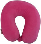Bookishbunny 2pcs Micro Bead Set U Shaped Neck Travel Pillow 12" x 12" x 4" and Roll Back Pillow Cushion 13" x 7", Various Designs (Pink Wave) - Image 5