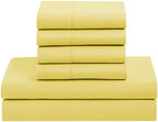 Sweet Home Collection 5 Piece Comforter Set Bag Solid Color All Season Soft Down Alternative Blanket & Luxurious Microfiber Bed Sheets, Yellow, Twin - Image 6