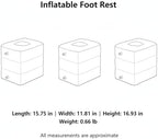 Fits Airplane Seats & Office Desks: Inflatable Foot Rest with Manual Pump, Portable Flocked PVC Leg Support Pillow for Travel - Image 7