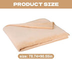 Rainmae 80"x90" Waterproof Bed Blanket for Couples, Queen Size Splash Blanket for Bed Intimacy, Squirt Blanket, Leakproof, Absorbent, Stain-Resistant Mattress Protector for Adults (Light Camel Brown) - Image 2
