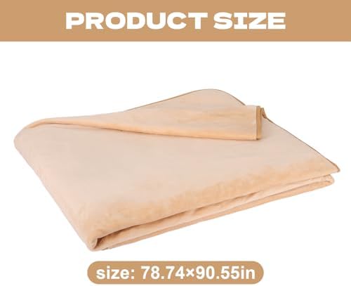 Rainmae 80"x90" Waterproof Bed Blanket for Couples, Queen Size Splash Blanket for Bed Intimacy, Squirt Blanket, Leakproof, Absorbent, Stain-Resistant Mattress Protector for Adults (Light Camel Brown) - Image 2