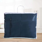 SUPERIOR All Season Reversible Down Alternative Comforter, Twin, Blue - Image 4