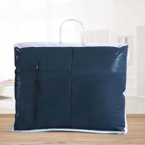 SUPERIOR All Season Reversible Down Alternative Comforter, Full/Queen, Blue - Image 4