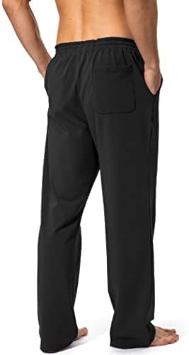Pudolla Men's Cotton Yoga Sweatpants Athletic Casual Pants with Pockets - Image 3