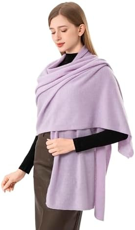 Cashmere Wrap Soft Knitted Scarf Stole for Women Airplane Travel Blanket Shawl 87x28 IN Extra Large Pashmina by Unknown