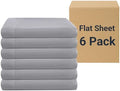 ZPECC Full Flat Sheets Only Light Gray 6 Pack, Color-Coded Hem Threads by ZPECC-ABrandThatHasBeenFocusedOnBeddingFor20Years
