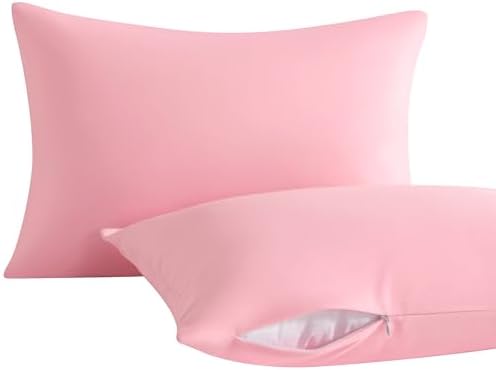 NTBAY Toddler Pillows with Pillowcases Set, 4 Piece 13 x 18, Pink by NTBAY