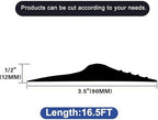 ToLanbbt 16.5Ft/5M Universal Garage Threshold Seal Strip with 300ml Black Adhesives, Garage Door Bottom Weatherproof Strip Rubber DIY Weather Stripping Replacement (Black) - Image 2
