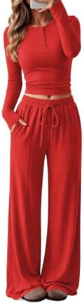 Ekouaer Two Piece Sets for Women Fall Lounge Sets Casual Matching Outfits by EKOUAER