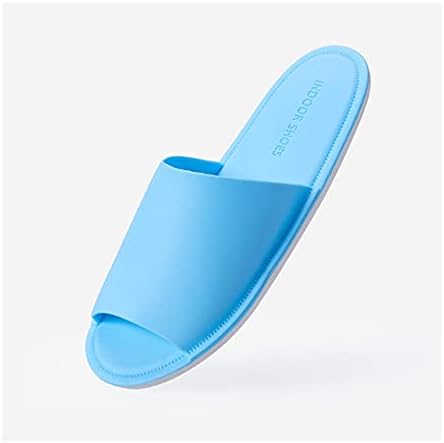 Flip Flop Ultra-thin Travel Slippers Women Ultra Soft Foldable PVC House Shoes with Non-Slip Sole Comfortable Durable for Home Bathroom Hotel Office Flip Flops ( Color : Blue , Size : 38-39# ) by Unknown