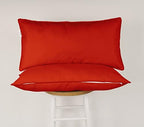 Indoor/Outdoor Polyester Fabric Lumbar Pillow Cover, All-Weather Waterproof Rectangular Cushion Case for Patio Furniture, 16 x 24 Set of 2 -Red - Image 6