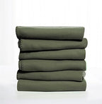 Fleece Throw Blanket Set Bulk for Travel Kids Outdoor Wedding Pet (Olive Green, Pack of 6 50x60 Inches) - Image 2