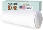 Pillowflex White Bolster Pillow Insert 8x48 in - Soft White Decorative Sham by Pillowflex