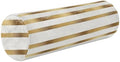 Bolster Pillow for Reading Neck Roll Pillow Memory Foam Round Pillow Insert Cylinder Decorative Pillow Bed Back Support Gold Stripe by Caihoyu