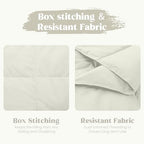 puredown® Soft Feather Down Throw Blanket Lightweight Packable Couch Throw for Indoor and Outdoor Use, Throw 50"X70", Ivory - Image 5