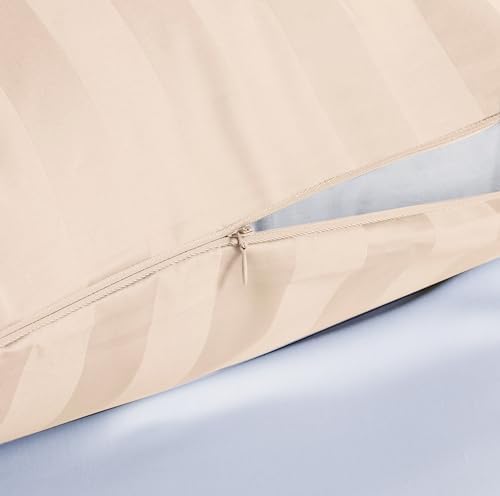 100% Egyptian Cotton King Size Pillow Protectors with Zipper Set of 4 - Image 3