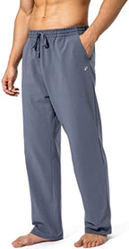 Pudolla Men's Cotton Yoga Sweatpants Athletic Casual Pants with Pockets by PudollaSports