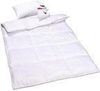 ZPECC Toddler Down Alternative Comforter, 39" x 47", White Stripe by ZPECC-ABrandThatHasBeenFocusedOnBeddingFor20Years