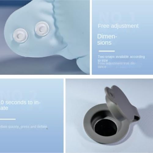 QUQUQ Travel Neck Pillow for Sleeping Portable Inflatable U-Shaped Travel Pillow for Neck Support While Traveling Comfortable(Blue,1pcs) - Image 5