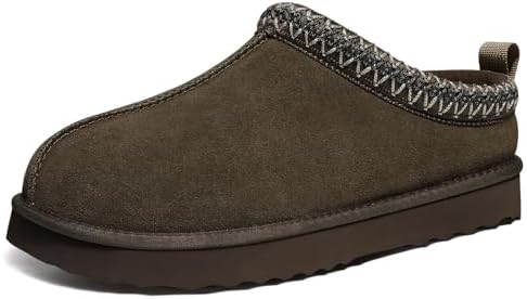 Litfun Women's Genuine Suede Fur Lined Slippers Fuzzy Winter House Shoes - Image 4
