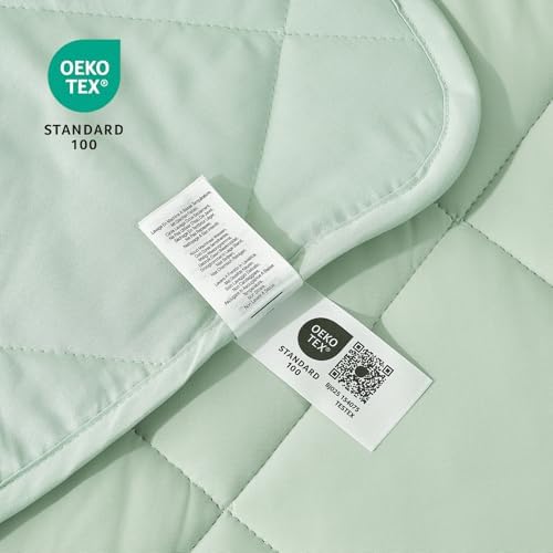 Cozy Bliss Cooling Throw Blanket for Hot Sleepers 50"x70", Q-Max 0.45 Cooling Comfort, Cold Blankets for Night Sweats Sleeping, Ultra-Cool Lightweight Breathable Summer Blanket for Couch Bed, Green - Image 6